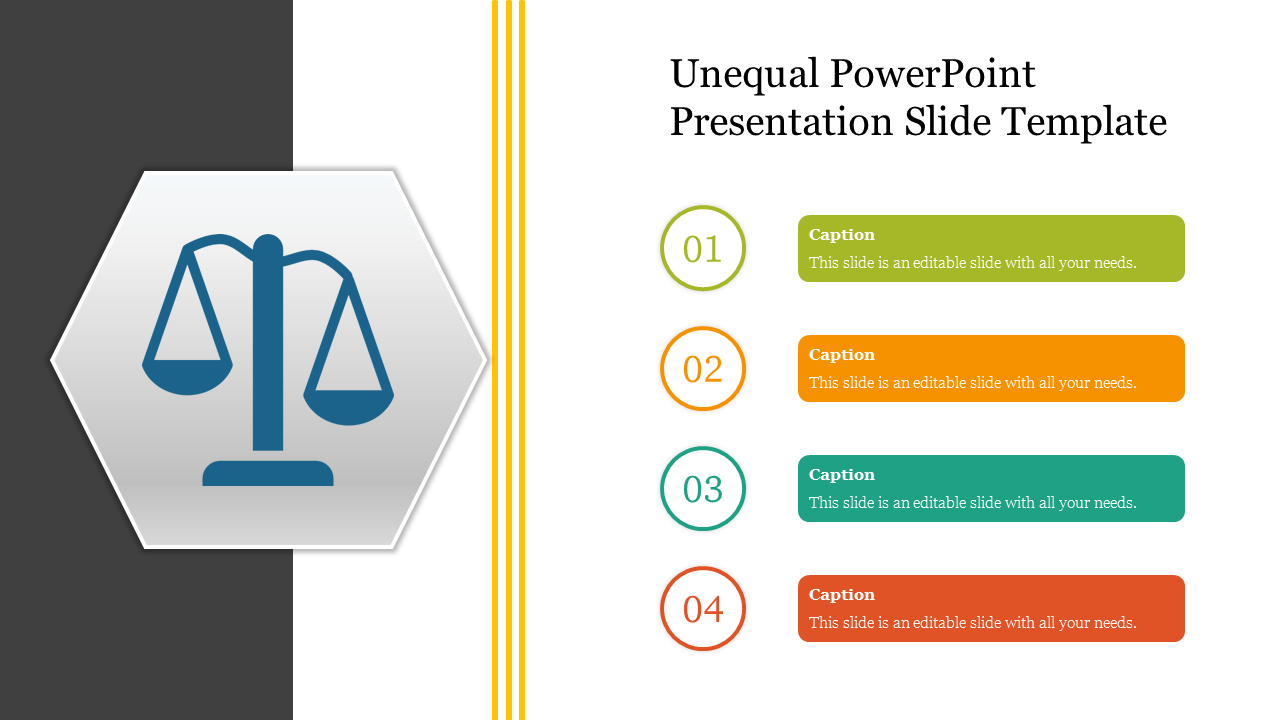Unequal PowerPoint Presentation Slide Template